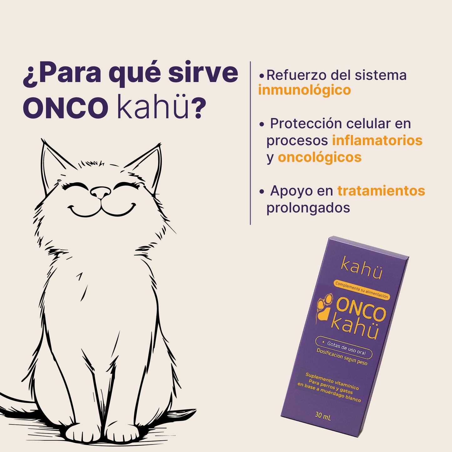 ONCO KAHÜ – Inmunidad avanzada en gotas para perros y gatos