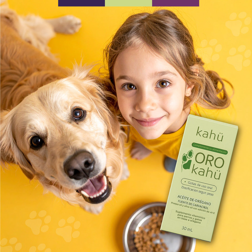 ORO KAHÜ – Protección integral con aceites funcionales para perros y gatos.